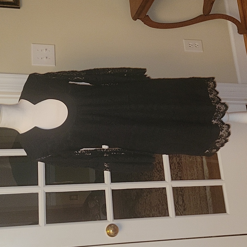 TRINA TURK black lace scoop nexk dress small